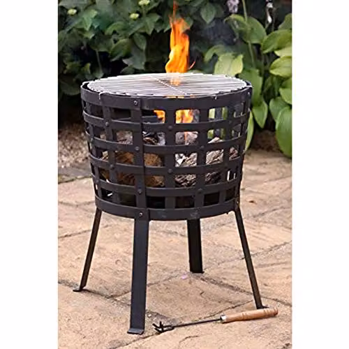 Gardeco ARAGON Cast Iron Charcoal Fire Basket, Black, W/D/H: 45 x 45 x 45 cm – 3