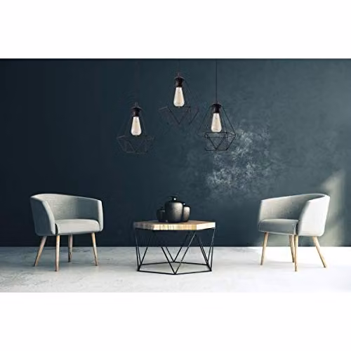 Netlighting Karo Wire Frame Pendant Ceiling Light Black Diameter: 24 cm – 2