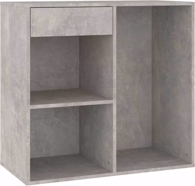Berkfield Home Cosmetic Cabinet in Concrete Grey, W/D/H: 80 x 40 x 75 cm