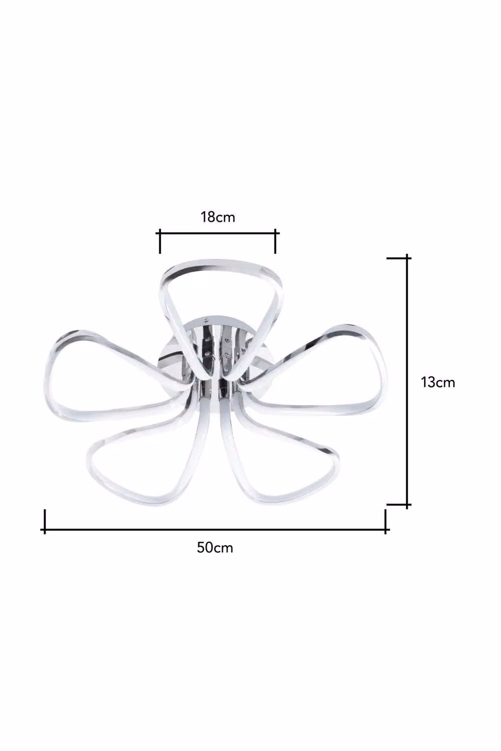 BHS Lighting Alvar LED Flush Ceiling Light in Chrome Silver – 2