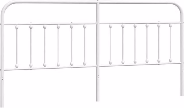 Berkfield Home Classic Metal Headboard in White, Width: 193 cm