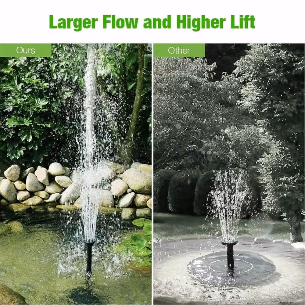 Nordara Solar Powered Water Pond Filter Pump in Black – 5
