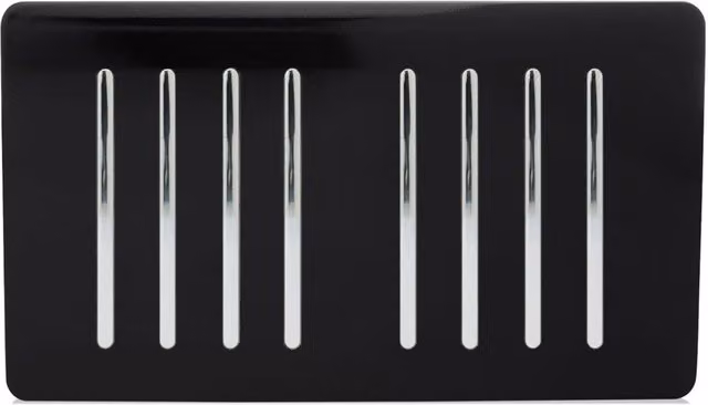 Trendi Modern Black and Silver Flush Plate Switch – 1
