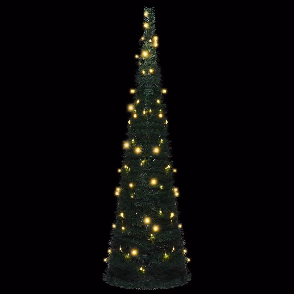Berkfield Home Pop-up String Artificial Pre-lit Christmas Tree in Green, Height: 150 cm – 1