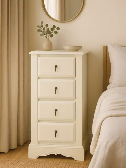 Orsina Modern Compact 4 Drawer Chest in White – 1