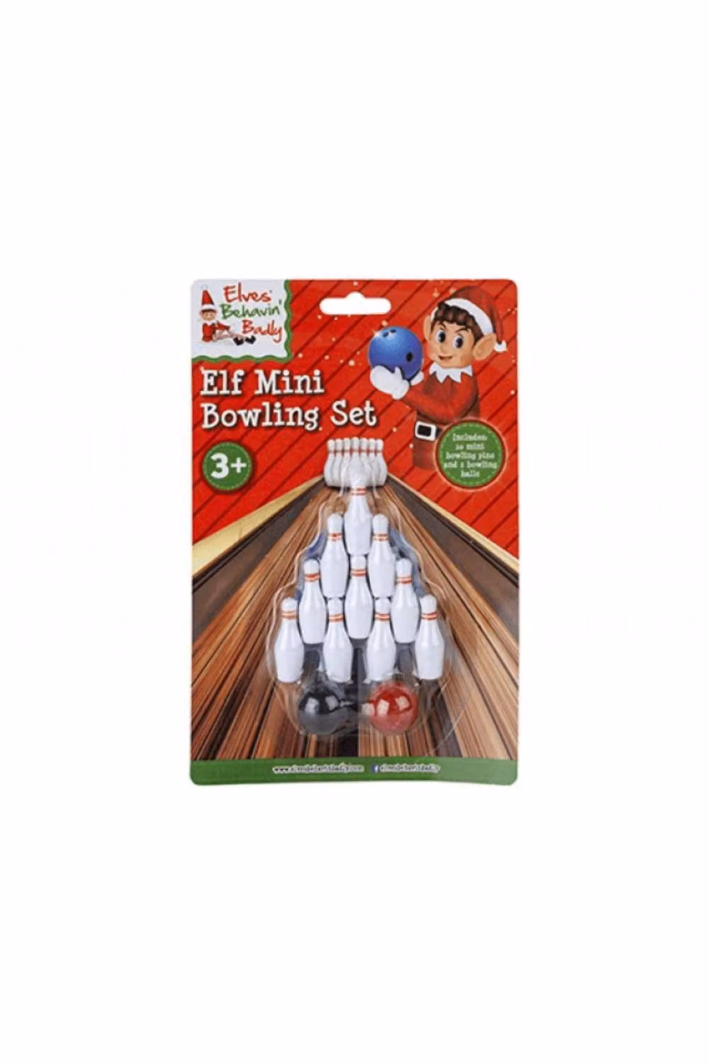 KDMD Mini Elf Ten Pin Bowling Set, 5 Pack, White Plastic Tabletop Toy – 2