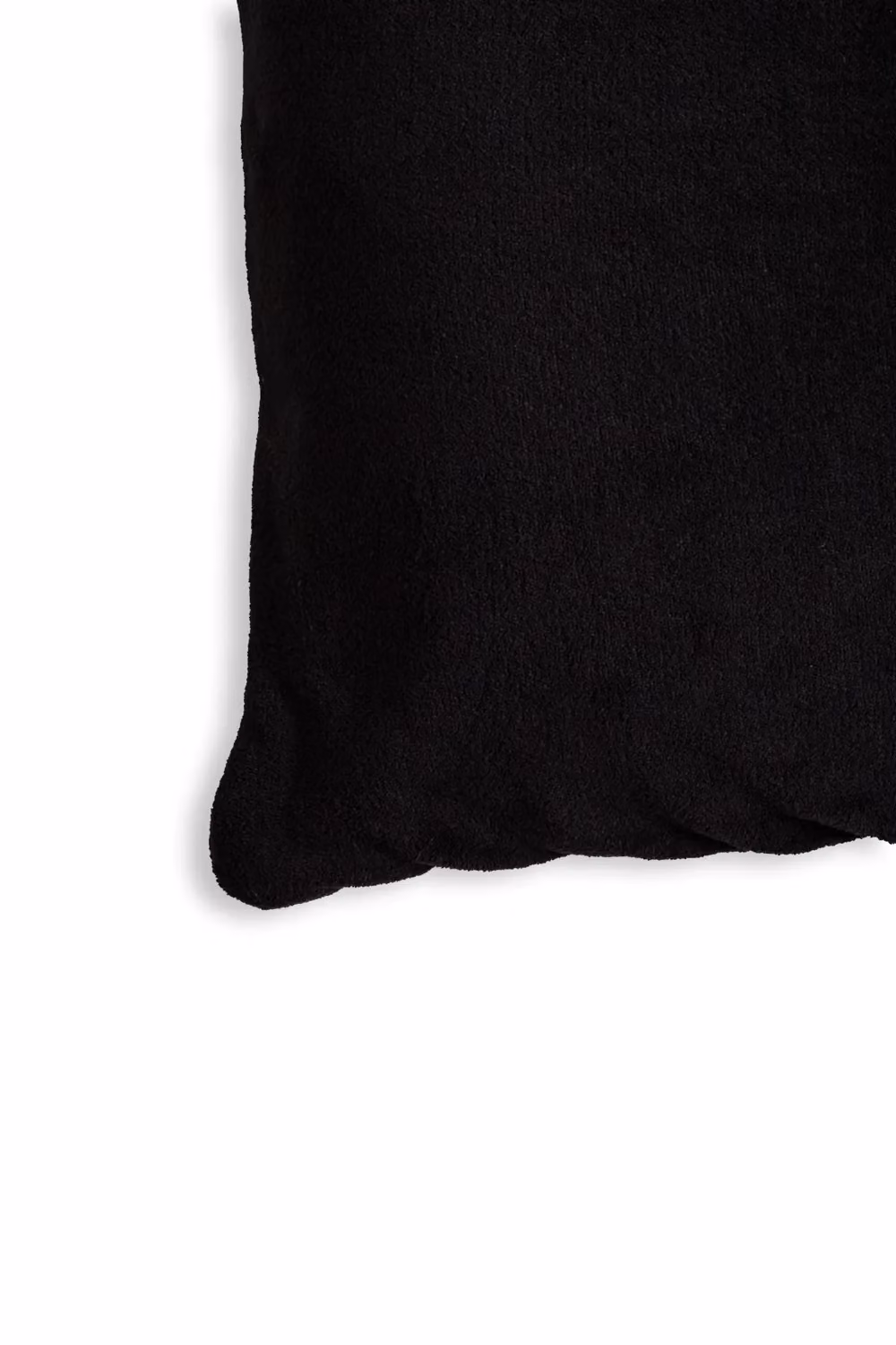 BHS Black Microfleece Square Cushion, W/D/H: 59 x 59 x 1 cm – 4