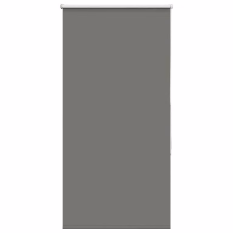 Berkfield Home Grey Blackout Roller Blind, Thermal Insulating Polyester, W: 80 cm, H: 130 cm