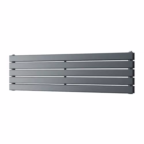 UK Radiators Typhoon Axis Anthracite Horizontal Designer Double Panel Steel Radiator W: 120 cm, H: 34 cm – 2