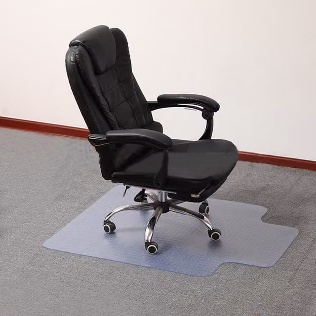 Livingandhome Transparent Non-slip Office Chair Mat, Width: 90 cm, Depth: 90 cm, Height: 0.2 cm