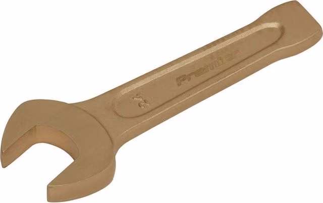 Loops 24mm Non-Sparking Open-End Slogging Spanner with Short Profile Striking End in Gold