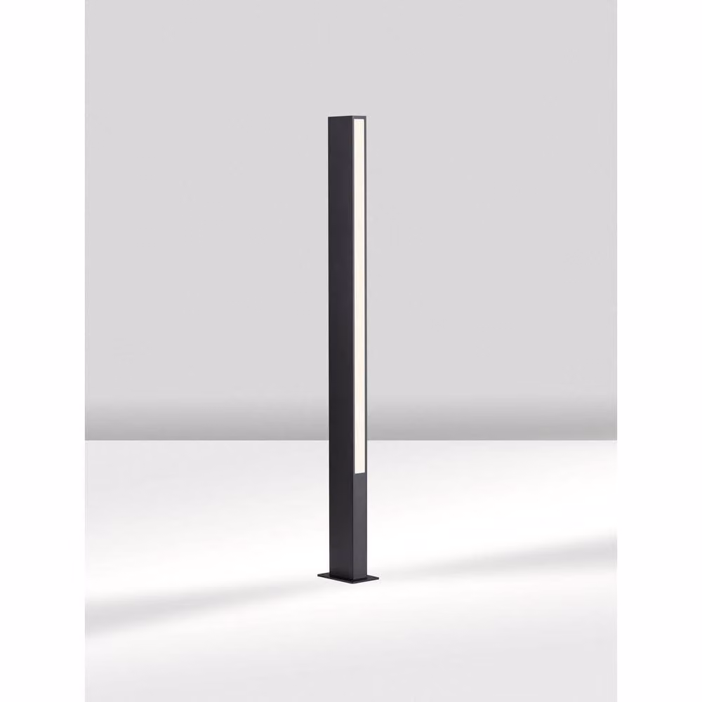 Netlighting Stor Outdoor LED Bollard in Black, 17W, 989lm, IP65, 3000K Warm White – 3