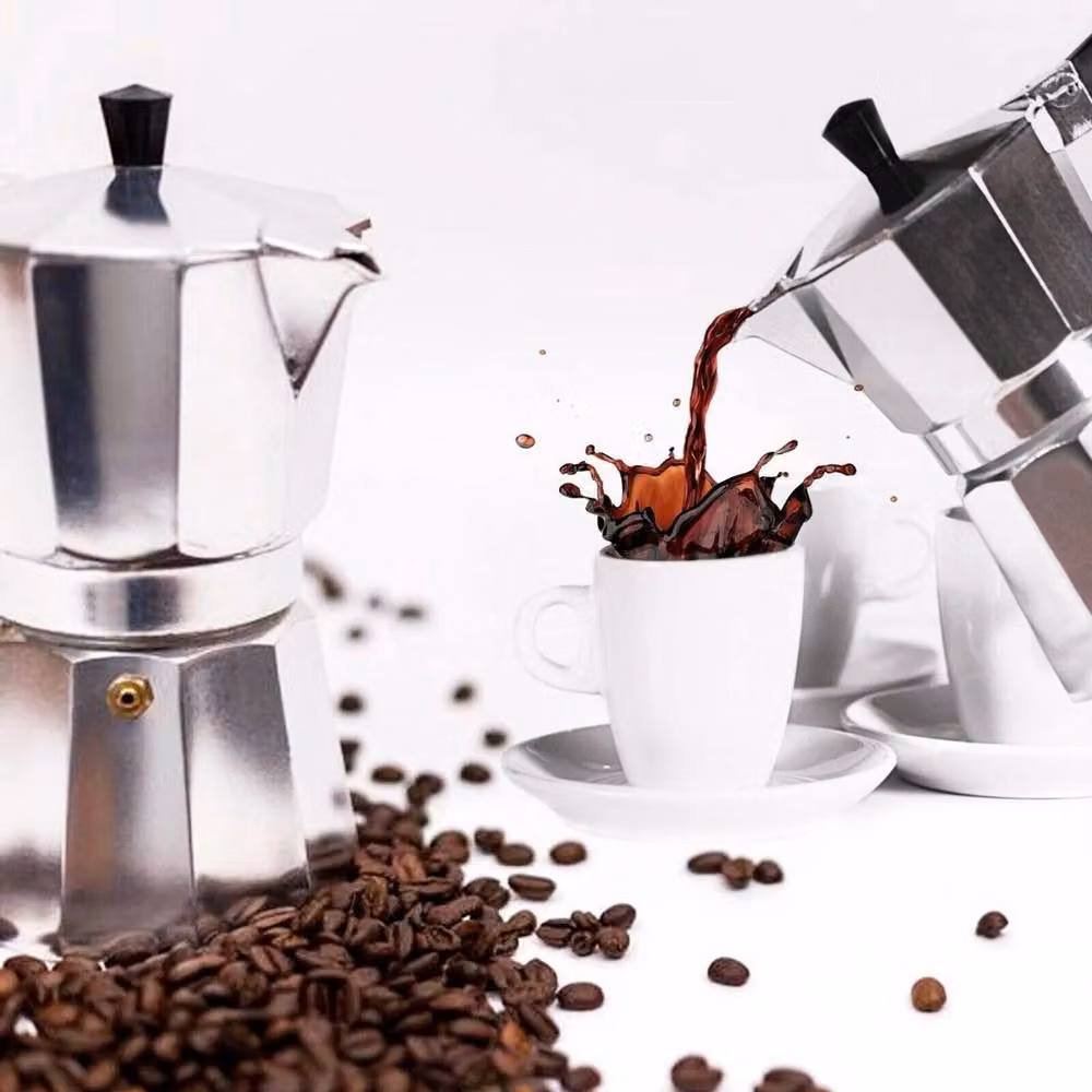 VOGREX Stainless Steel and Aluminium Stovetop Coffee Maker, 450ml, Silver – 2