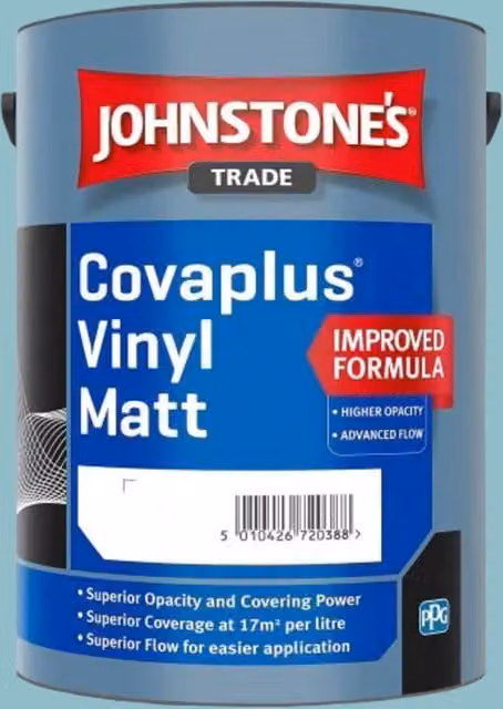 Johnstone's Covaplus Matt Dispersion Paint in Blue Shore, 5 l