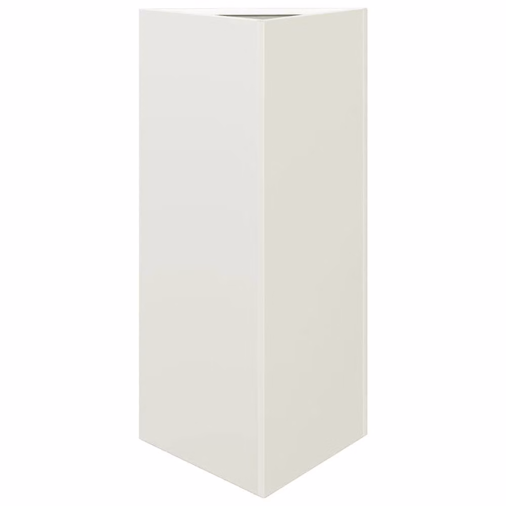 Berkfield Home Durable Triangular Steel Garden Planter, White, W/D/H: 40 x 34.5 x 70 cm – 3