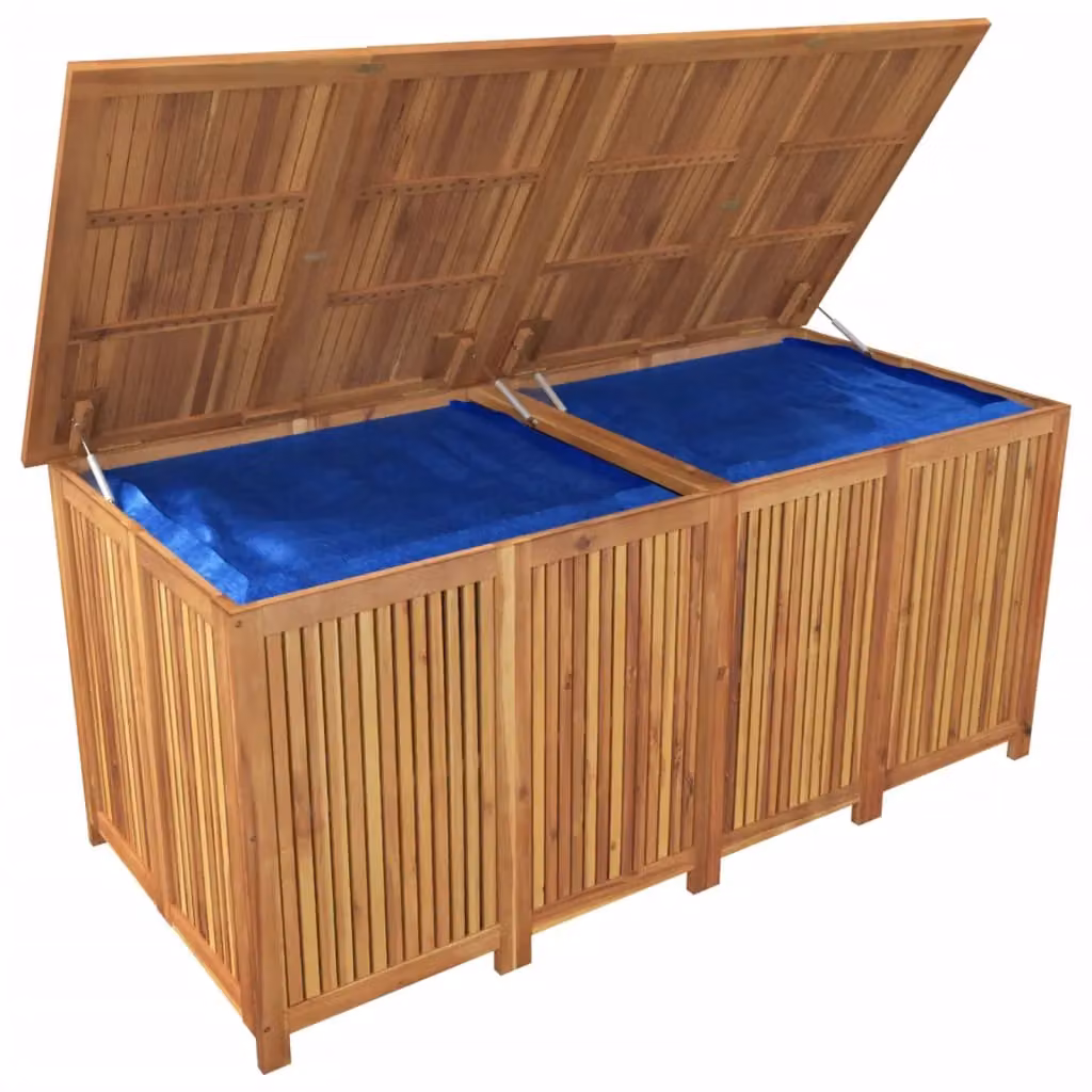 Berkfield Home Garden Storage Box in Brown Solid Acacia Wood W/D/H: 175 x 80 x 75 cm – 3