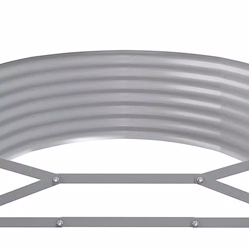 vidaXL Galvanised Steel Garden Raised Bed, Silver, W: 175 cm, D: 100 cm, H: 36 cm – 2