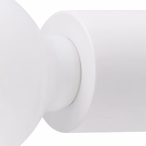 Netlighting Ten140 Minimalist White Aluminium Wall Light with Glass Sphere and E27 Bulb Holder