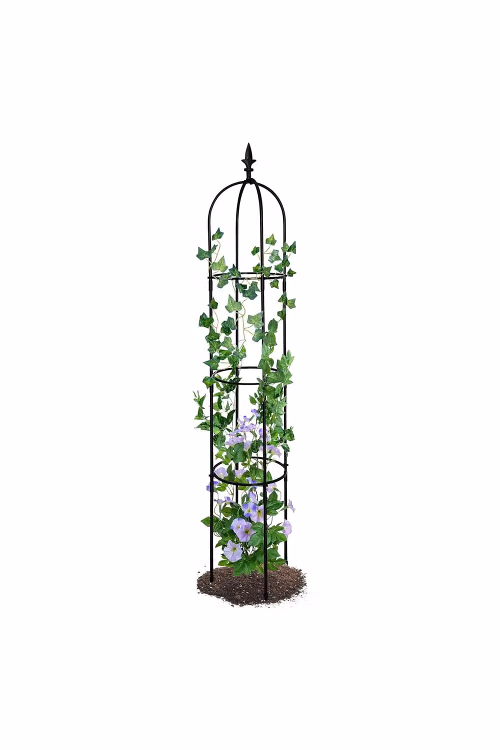 Living and Home 2 Piece Black Plastic Garden Obelisk Trellis Support for Climbing Plants, Height: 160 cm – 2