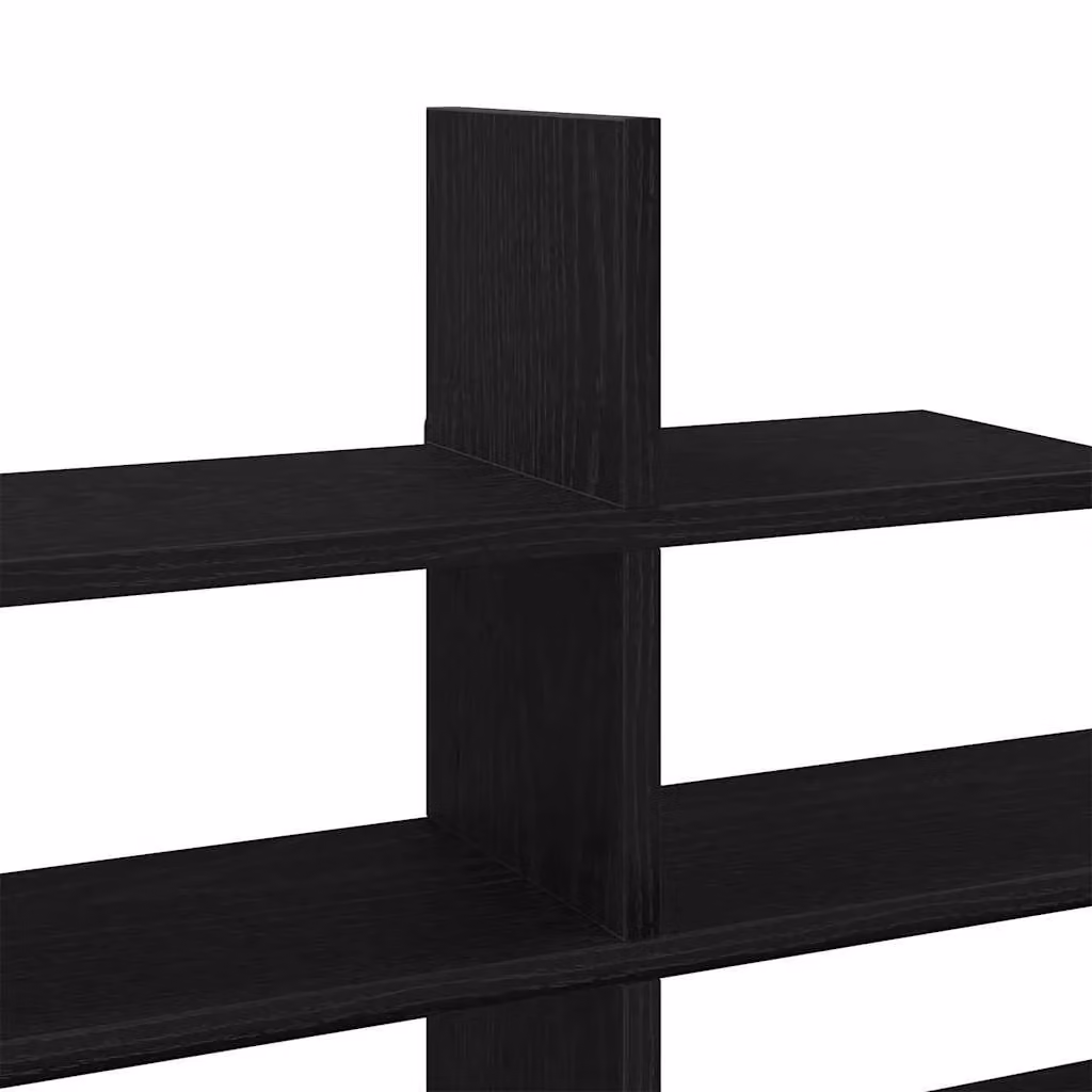 Berkfield Home Wall Mounted Shelf in Black Oak, W/D/H: 124.5 x 18 x 60.5 cm – 3