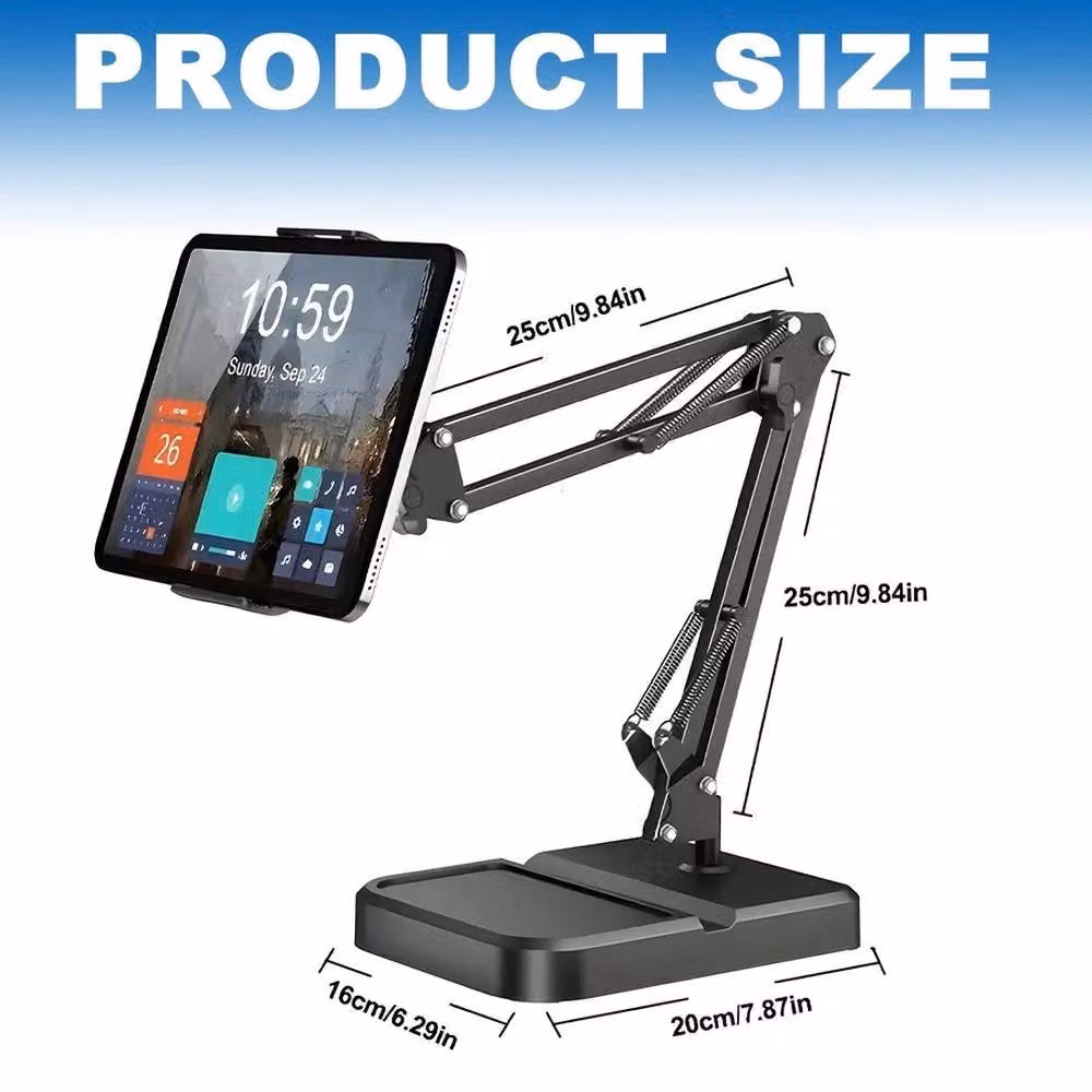 PAWNORA 360-Degree Foldable Phone and Tablet Stand in Black – 2