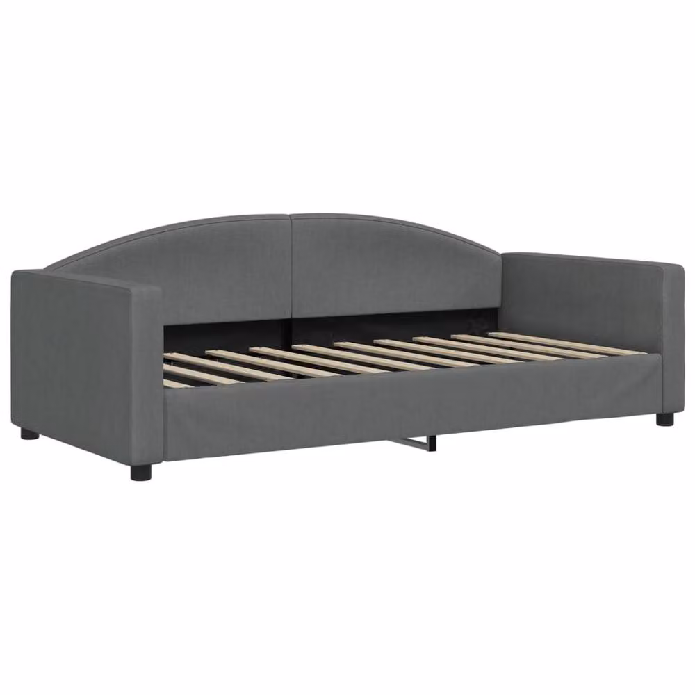 Berkfield Home Day Bed in Grey Fabric, W/D/H: 190 x 90 cm – 2