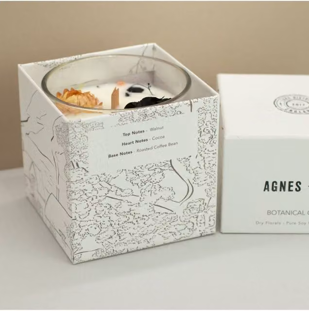 KDMD Lakeland Mocha Botanical Soy Wax Candle, 350g, White – 1