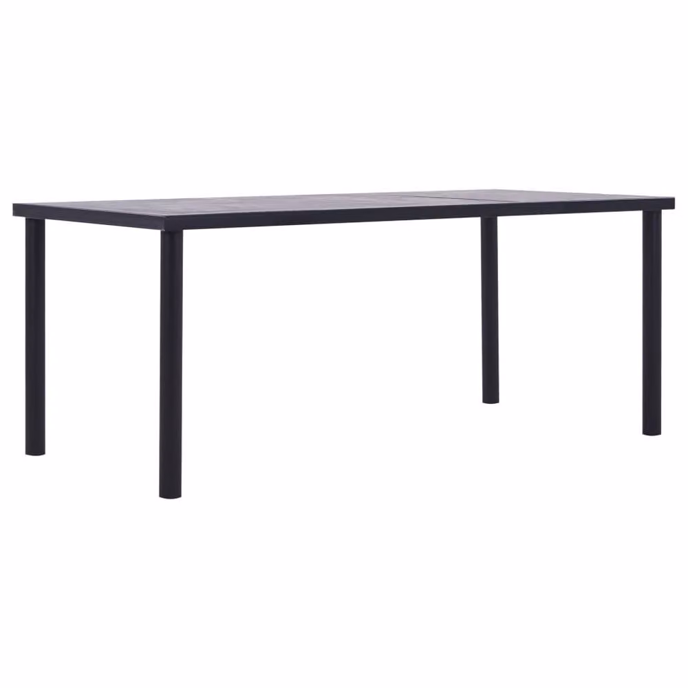 Berkfield Home Modern Rectangular Dining Table in Black and Grey MDF, W: 200 cm, D: 100 cm, H: 75 cm – 2