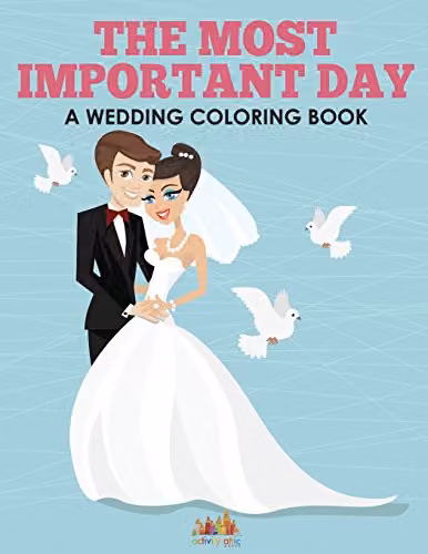 Activity Attic Books The Most Important Day Wedding Colouring Book for Adults