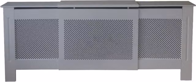 Jack Stonehouse Diamond Radiator Cover in Matt Grey, Width: 141 cm
