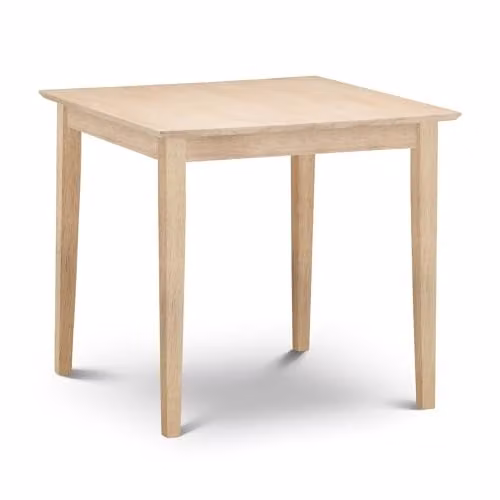 Julian Bowen Rufford Brown Lacquered Rubberwood Extending Dining Table, W/D/H: 80 x 80 x 75 cm (Extends to 100 x 80 x 75 cm) – 1