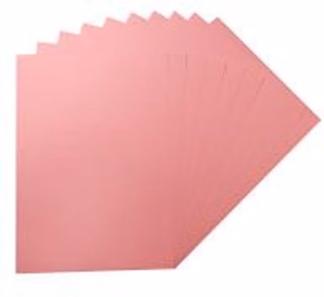 Janrax Pack of 100 Pink Fluorescent A5 Construction Paper Sheets, 75gsm Matte Finish