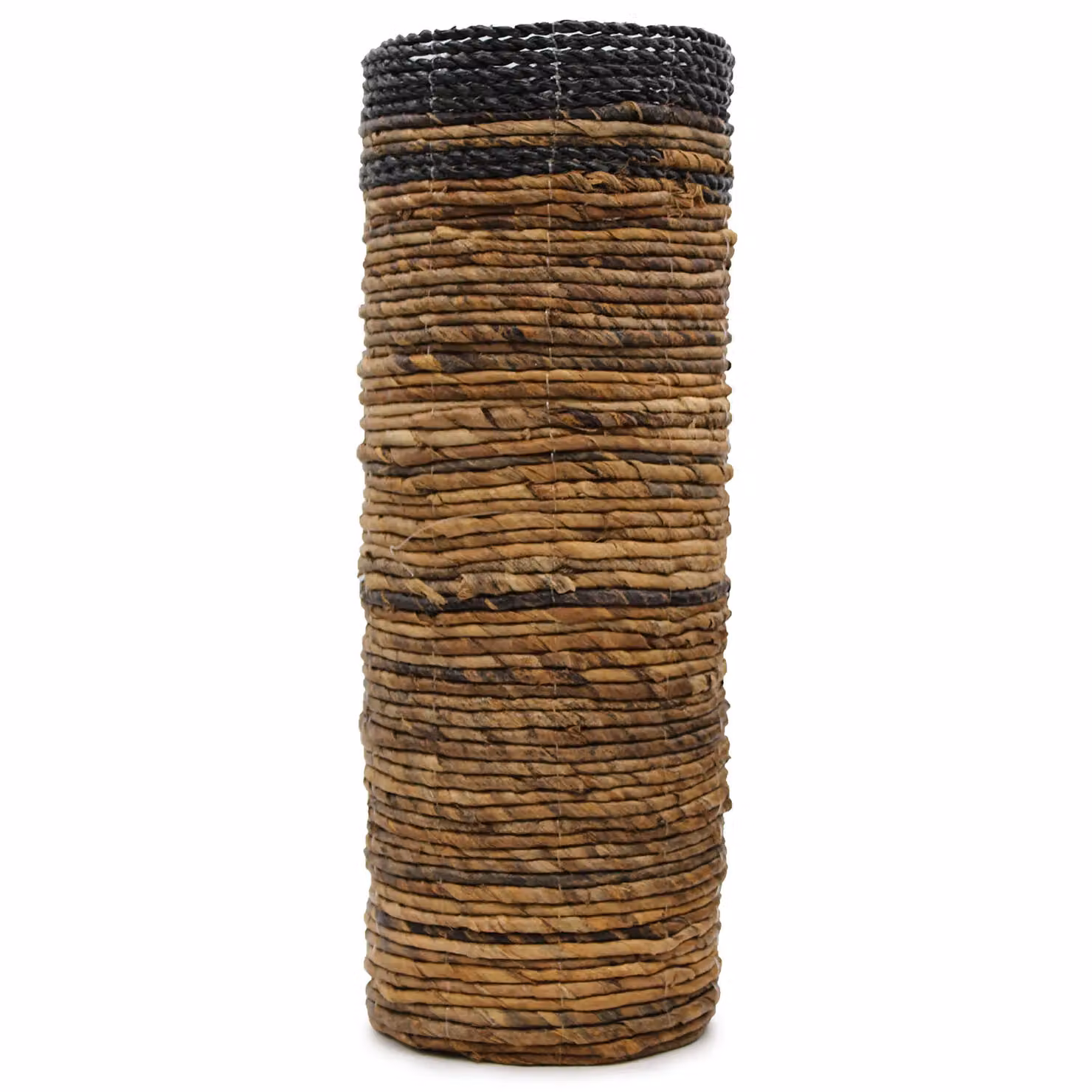KDMD Banana Leaf Set with 2 Vases and 2 Bins in Brown Open Weave – 3