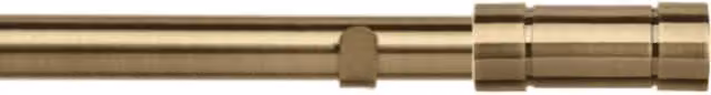 New Edge Blinds Gold 28mm Fixed Length Metal Eyelet Curtain Pole Set with Aspect Finials