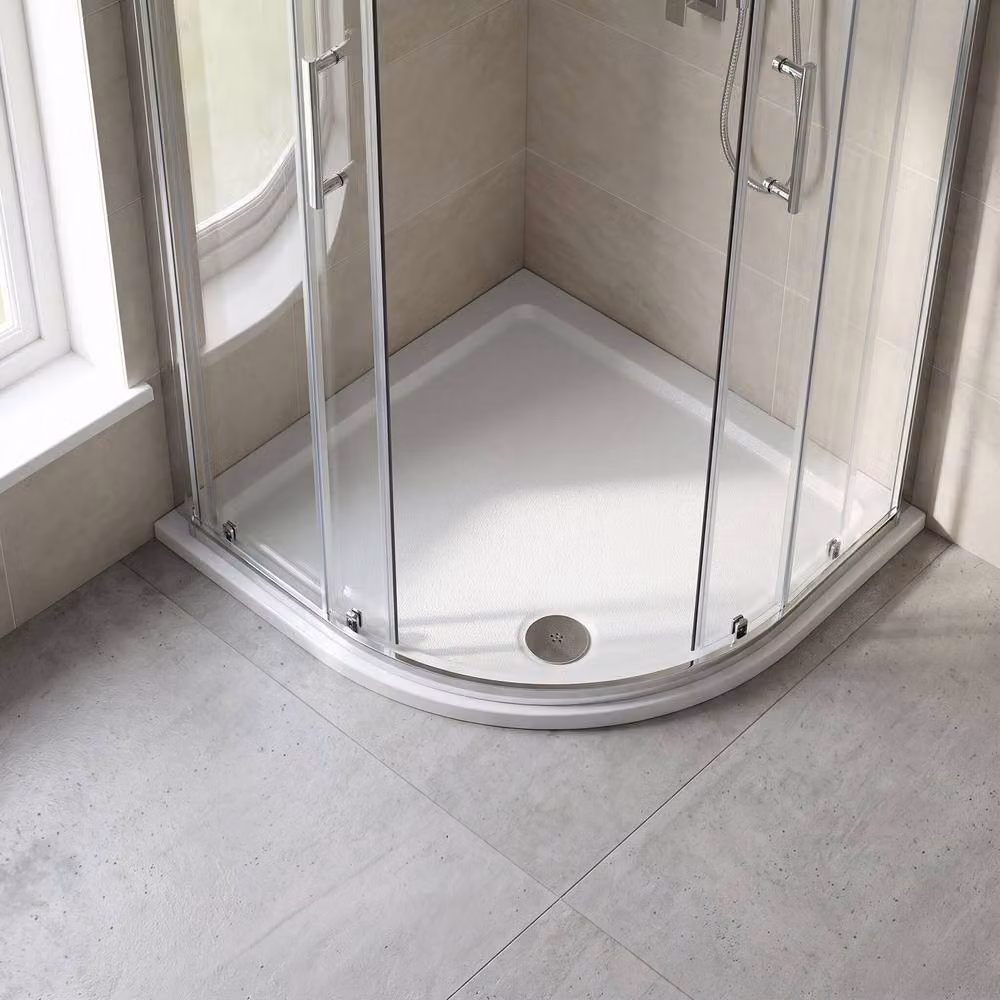 Balterley Premium Slip Resistant Slimline Quadrant Shower Tray, White, W/D: 90 x 90 cm – 2