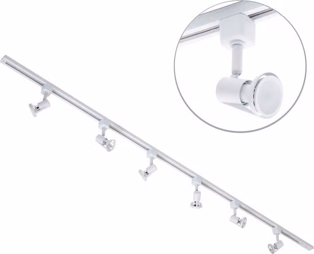 Litecraft White LED Track Light Kit with 6 Spotlight Heads