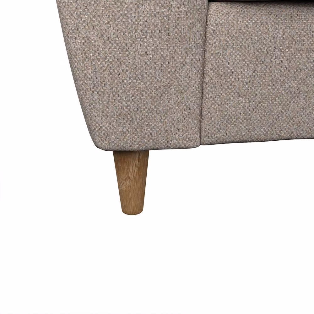 Furnishings For Less UK Baxter Tufted Fabric 3 Seater Sofa in Beige and Silver – 2