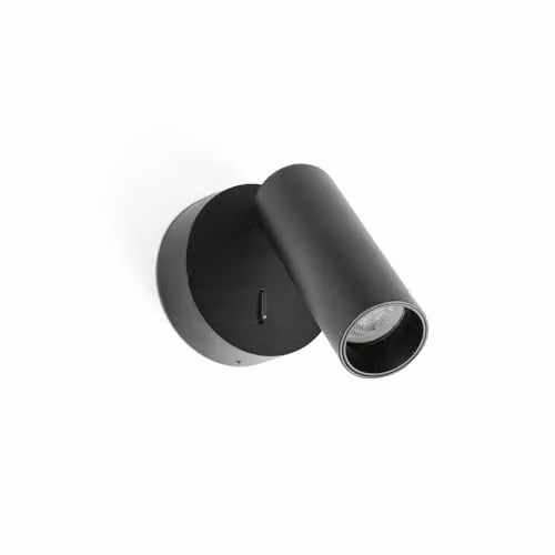 Faro Barcelona Stan Slim Black Wall Light with Switch and GU10 Socket – 1
