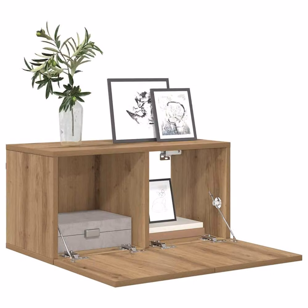 Berkfield Home Artisan Oak MDF Modern TV Cabinet in Brown – 2