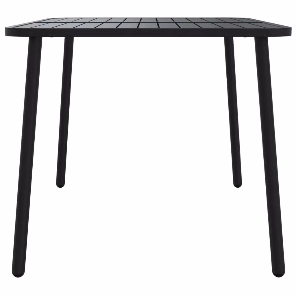 Berkfield Home Modern Garden Table in Anthracite Steel, W/D/H: 110 x 80 x 71 cm – 3