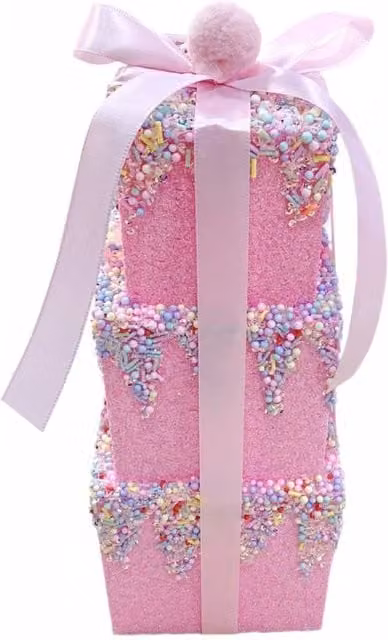 KDMD Pink Stacked Gift Hanging Decoration, 30 cm