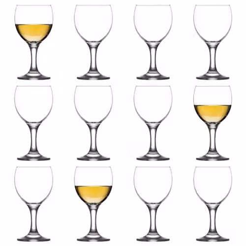 LAV Misket White Wine Glasses, 170ml, Pack of 12, Transparent – 1