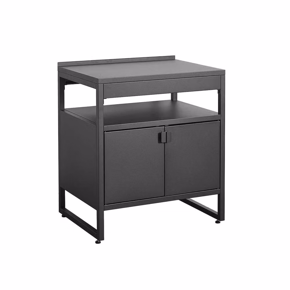 sweeek Outdoor Kitchen Stainless Steel Storage Module with 2 Hinged Doors, Black, W: 80 cm, D: 60 cm, H: 92.5 cm – 2