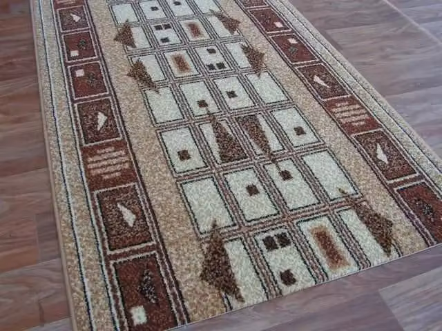 RugsX Bcf Jetta Geometric Runner in Beige, W: 180 cm, L: 260 cm – 2