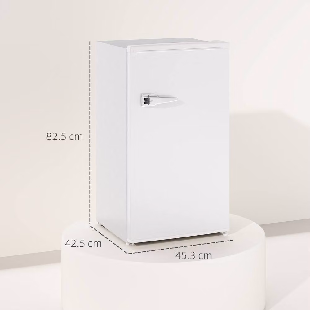 STILVORA Retro Fridge with Chiller Box, White, 85L – 2
