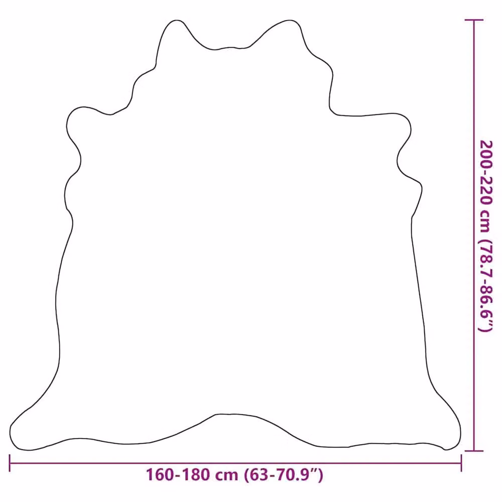 Berkfield Home Real Cowhide Rug in Beige, W: 180 cm x D: 220 cm – 3