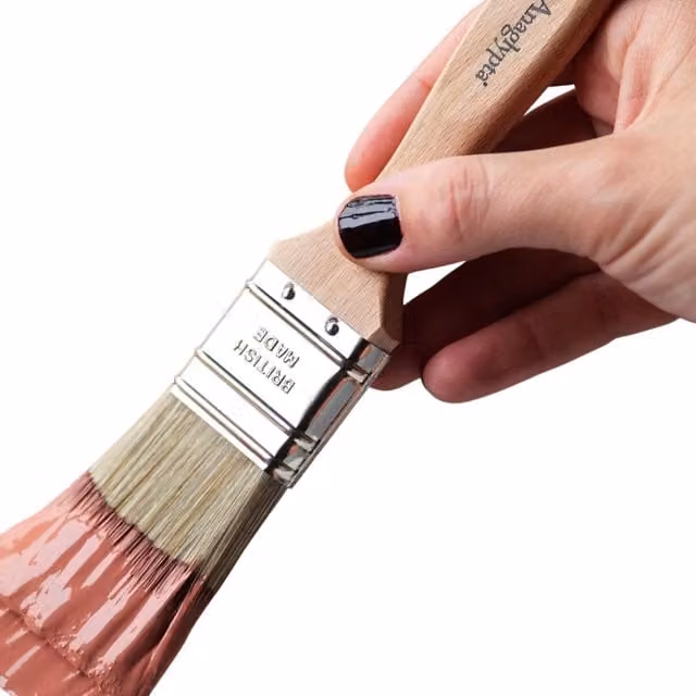 Anaglypta Pink Paste Brush Set of 3 with Wood and Metal Handles