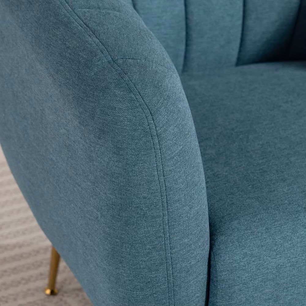 Artemis Home Stanton Accent Chair in Petrol Turquoise Fabric with Solid Wood Frame – 2
