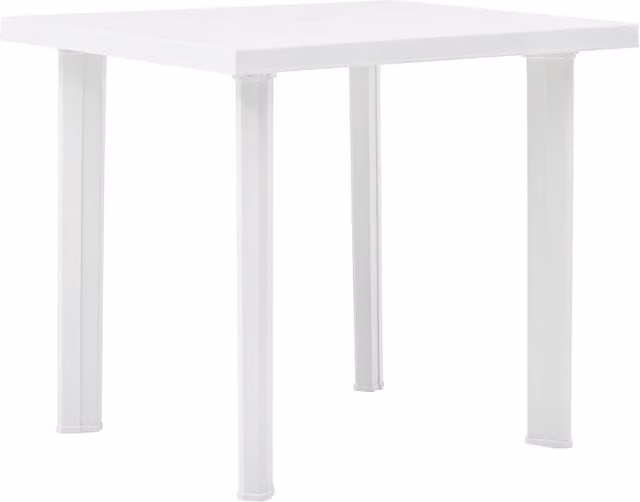 Berkfield Home White Plastic Garden Table W/D/H: 80 x 75 x 72 cm