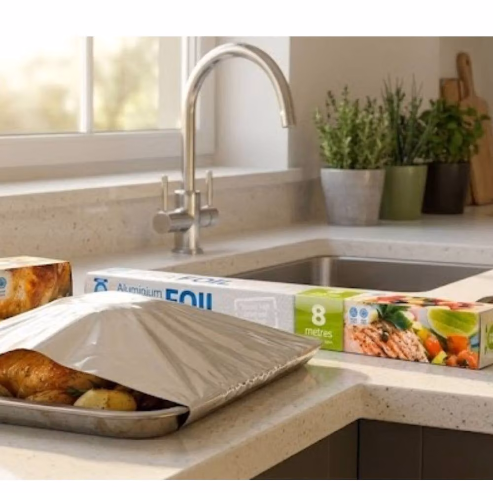Bedsland Silver Kitchen Foil Roll, 8m x 45cm – 2